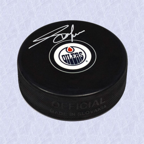 Adam Graves Autographed Hockey Puck-Edmonton Oilers