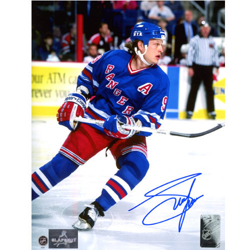 Adam Graves New York Rangers Autographed Game Action 8x10 Photo