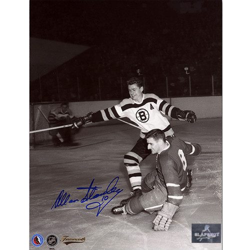 Allan Stanley Boston Bruins Autographed Original Six Action 8x10 Photo