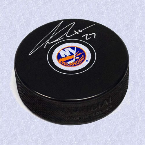 Anders Lee Autographed Puck New York Islanders