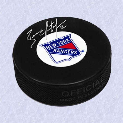 Brian Leetch Autographed Puck-New York Rangers