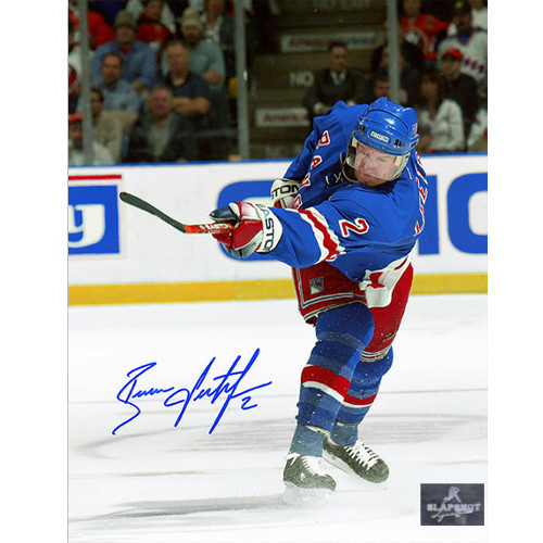 Brian Leetch New York Rangers Autographed Slapshot 8x10 Photo
