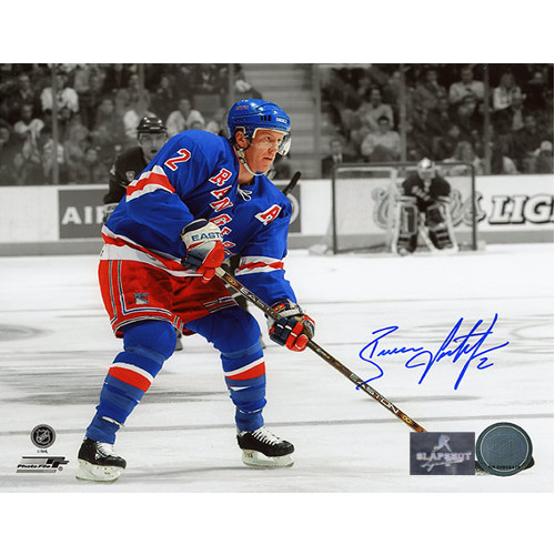 Brian Leetch Signed Photo-New York Rangers Spotlight 8x10 Photo