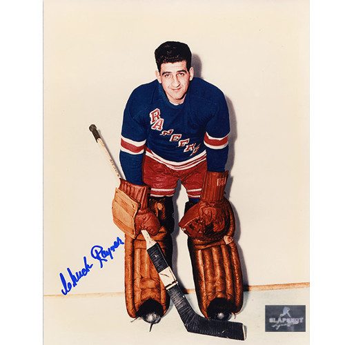 Chuck Rayner New York Rangers Autographed Color 8x10 Photo