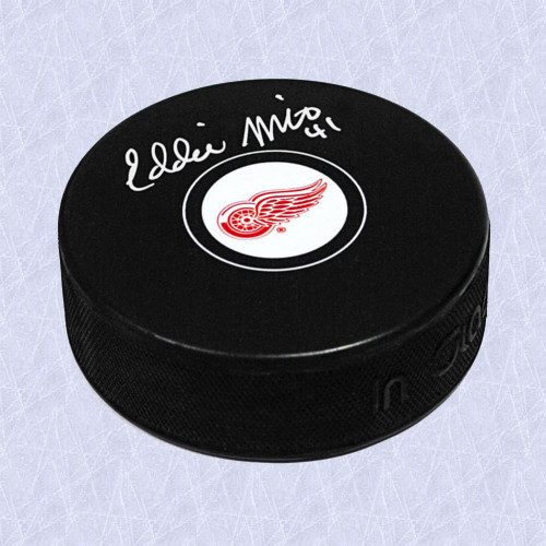 Eddie Mio Detroit Red Wings-Autographed Hockey Puck
