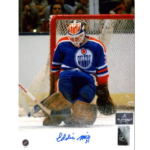Eddie Mio Edmonton Oilers Autographed Goalie 8x10 Photo