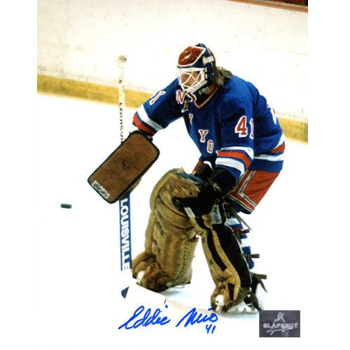 Eddie Mio New York Rangers Autographed Goalie 8x10 Photo