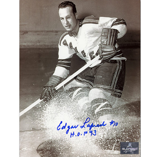 Edgar Laprade New York Rangers Autographed 8x10 Photo