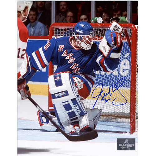 Glenn Healy New York Rangers Autographed Glove Save 8x10 Photo
