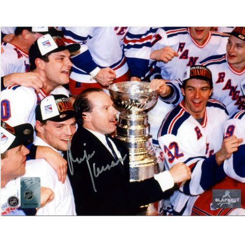 Mike Keenan New York Rangers Autographed Stanley Cup 8x10 Photo