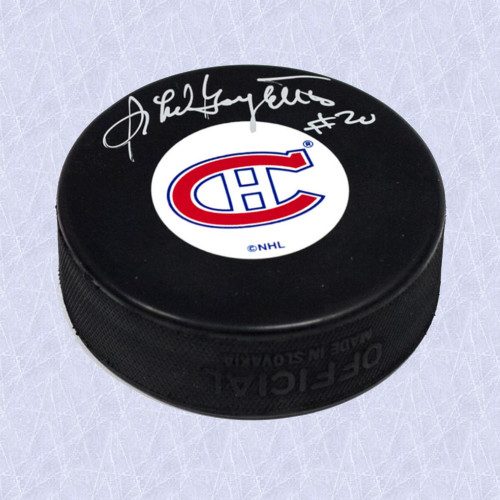 Phil Goyette Montreal Canadiens Autographed Hockey Puck