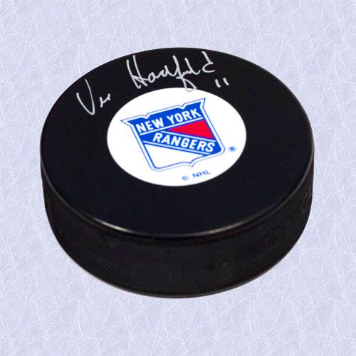 Vic Hadfield Autographed Hockey Puck-New York Rangers