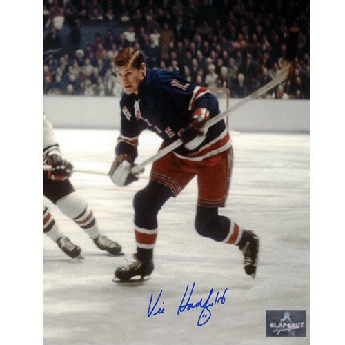 Vic Hadfield New York Rangers Autographed Game Action 8x10 Photo