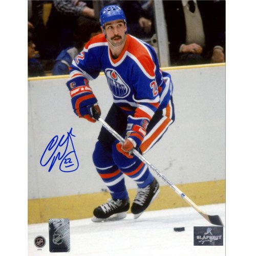 Charlie Huddy Edmonton Oilers Autographed Hockey Action 8x10 Photo