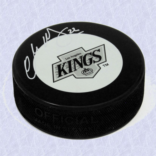 Charlie Huddy LA Kings Autographed Retro Logo Hockey Puck