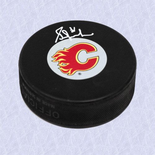 Grant Fuhr Calgary Flames Autographed NHL Hockey Puck