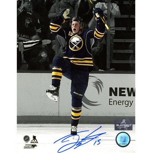 Jack Eichel Sabres-Autographed First NHL Game & Goal 8x10 Photo