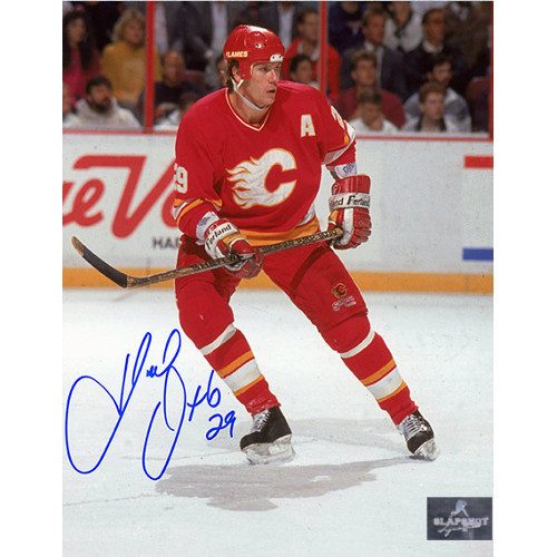 Joel Otto Calgary Flames Autographed Hockey Action 8x10 Photo