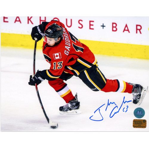Johnny Gaudreau Calgary Flames Hockey Sniper Signed 8x10 Photo