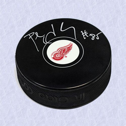Petr Klima Detroit Red Wings Autographed Official Hockey Puck