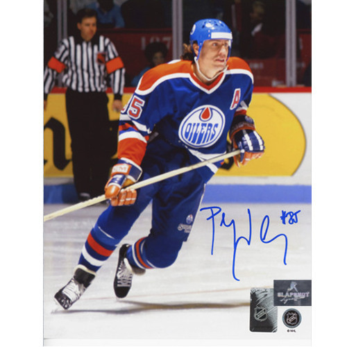 Petr Klima Edmonton Oilers Autographed Hockey Action 8x10 Photo
