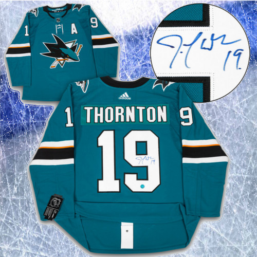 Joe Thornton Adidas Jersey Autographed Authentic-San Jose Sharks