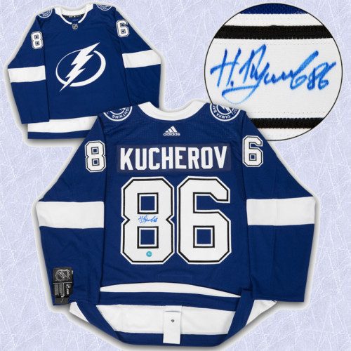 Nikita Kucherov Adidas Jersey Autographed Authentic-Tampa Bay Lightning