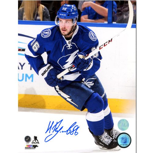 Nikita Kucherov Tampa Bay Lightning Autographed Game Action 8x10 Photo