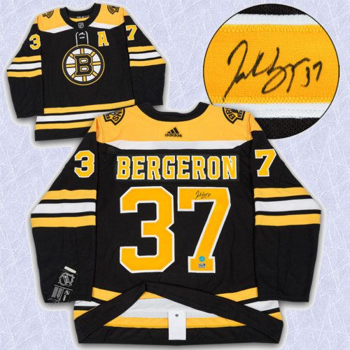 Patrice Bergeron Adidas Jersey Signed-Boston Bruins