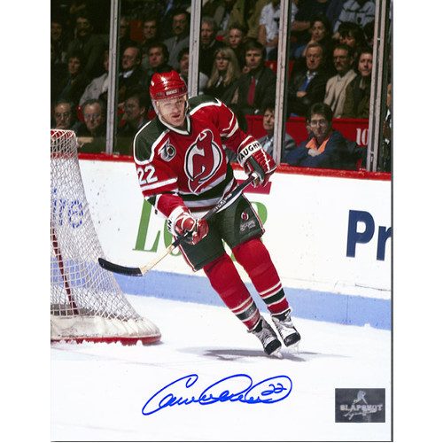 Claude Lemieux New Jersey Devils Autographed Retro Jersey Action 8x10 Photo