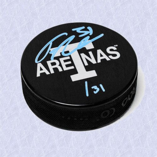 Frederik Andersen Toronto Arenas Signed Maple Leafs Next Century Game Puck #31