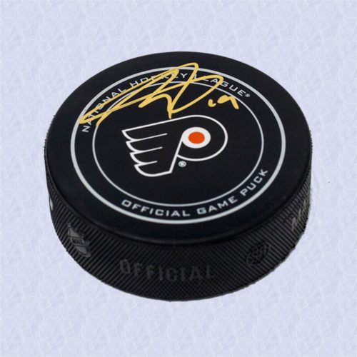 Nolan Patrick Philadelphia Flyers Autographed Official Game Hockey Puck