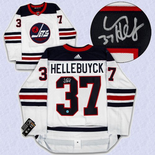 Connor Hellebuyck Winnipeg Jets Signed Heritage Adidas Authentic Hockey Jersey