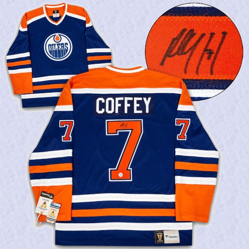 Paul Coffey Edmonton Oilers Autographed Fanatics Vintage Hockey Jersey