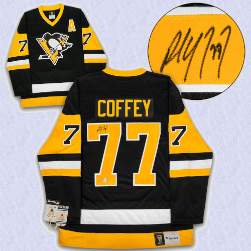 Paul Coffey Pittsburgh Penguins Autographed Fanatics Vintage Hockey Jersey