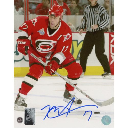 Rod Brind'Amour Carolina Hurricanes Autographed Cup Finals Action 8x10 Photo