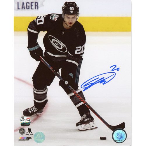 Sebastian Aho 2019 NHL All Star Game Autographed Hurricanes 8x10 Photo