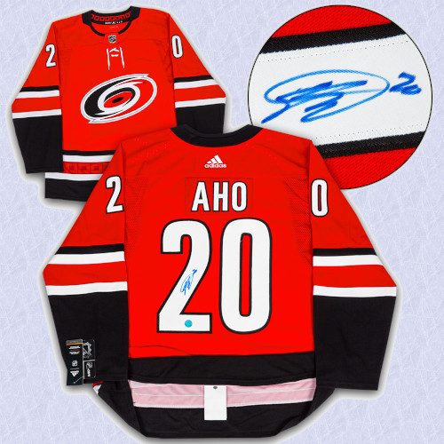 Sebastian Aho Carolina Hurricanes Autographed Adidas Authentic Hockey Jersey