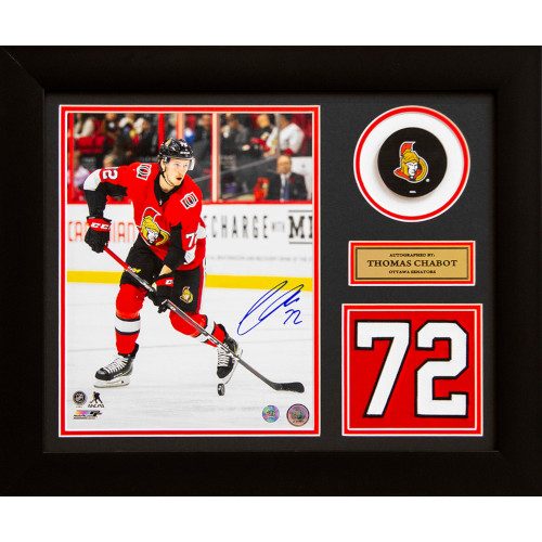 Thomas Chabot Ottawa Senators Autographed Franchise Jersey Number 20x24 Frame
