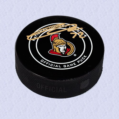 Thomas Chabot Ottawa Senators Autographed Official Game Hockey Puck