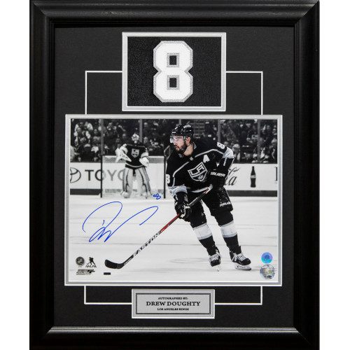 Drew Doughty Los Angeles Kings Autographed Jersey Number 19x23 Frame