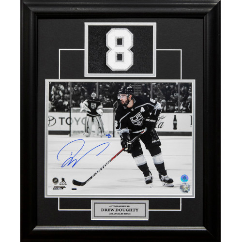 Drew Doughty Los Angeles Kings Autographed Jersey Number 19x23 Frame