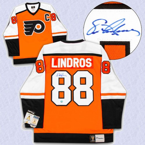 Eric Lindros Philadelphia Flyers Autographed Fanatics Vintage Hockey Jersey