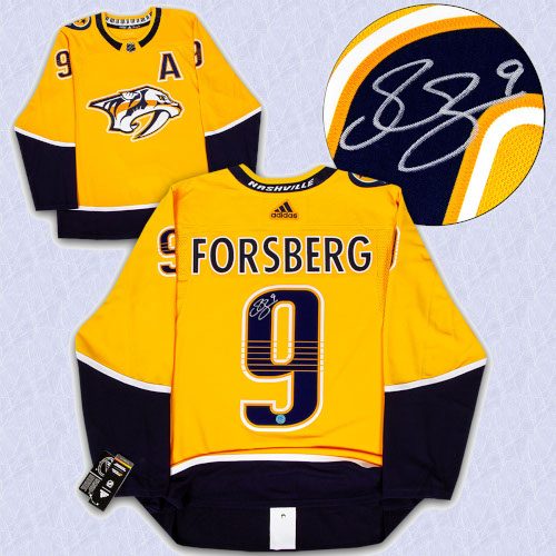 Filip Forsberg Nashville Predators Autographed Adidas Authentic Hockey Jersey