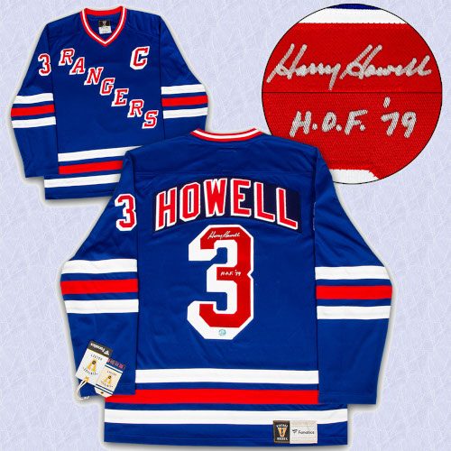 Harry Howell New York Rangers Autographed Fanatics Vintage Hockey Jersey