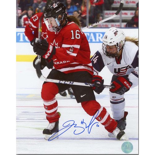 Jayna Hefford Team Canada Autographed Olympic Hockey Action 8x10 Photo
