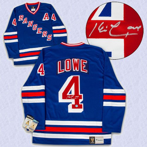 Kevin Lowe New York Rangers Autographed Fanatics Vintage Hockey Jersey