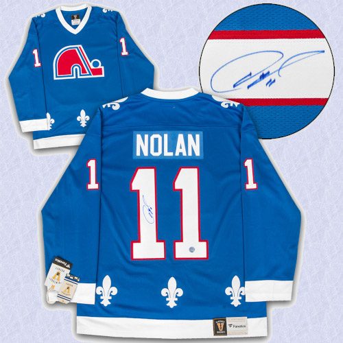 Owen Nolan Quebec Nordiques Autographed Fanatics Vintage Hockey Jersey