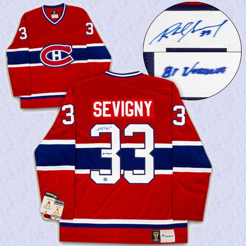 Richard Sevigny Montreal Canadiens Autographed Fanatics Vintage Hockey Jersey