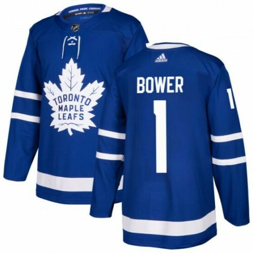 Johnny Bower Toronto Maple Leafs Adidas Authentic Home NHL Jersey